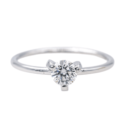 Bague Solitaire en or blanc et diamant - Castafiore