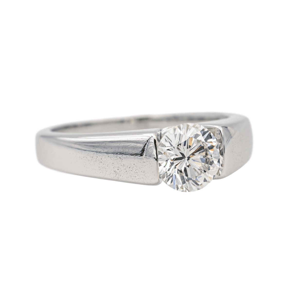 Bague Solitaire en or blanc et diamant - Castafiore