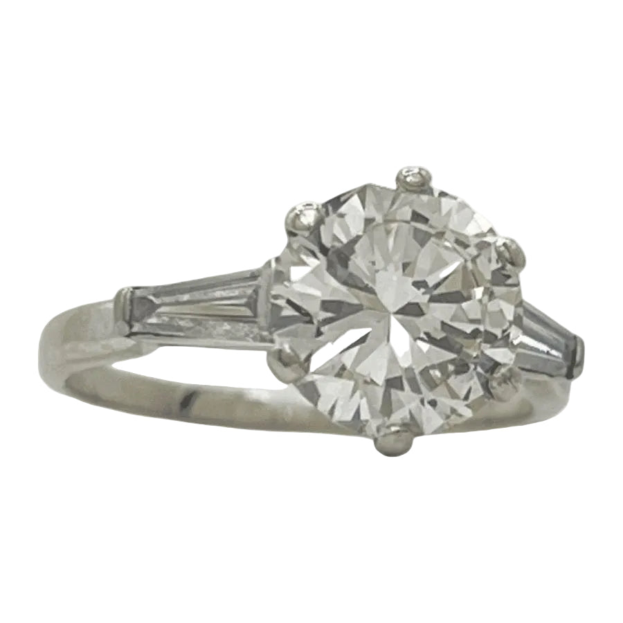 Bague solitaire en or blanc et diamant - Castafiore