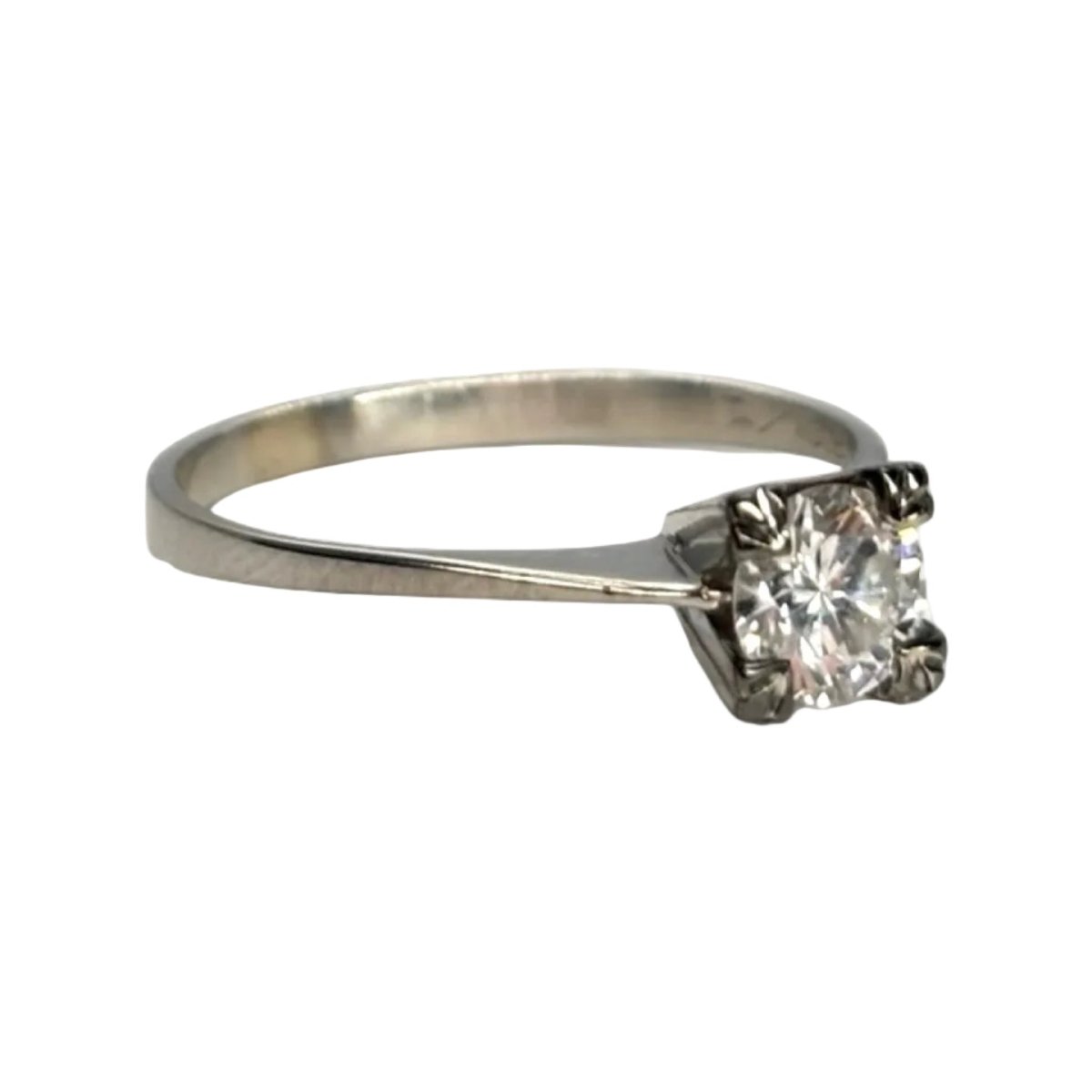 Bague Solitaire en or blanc et diamant - Castafiore