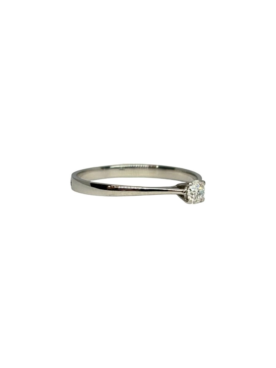Bague Solitaire en or blanc et diamant - Castafiore