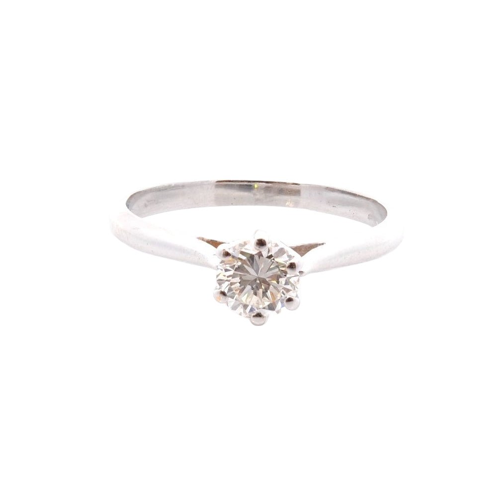Bague Solitaire en or blanc et diamant - Castafiore