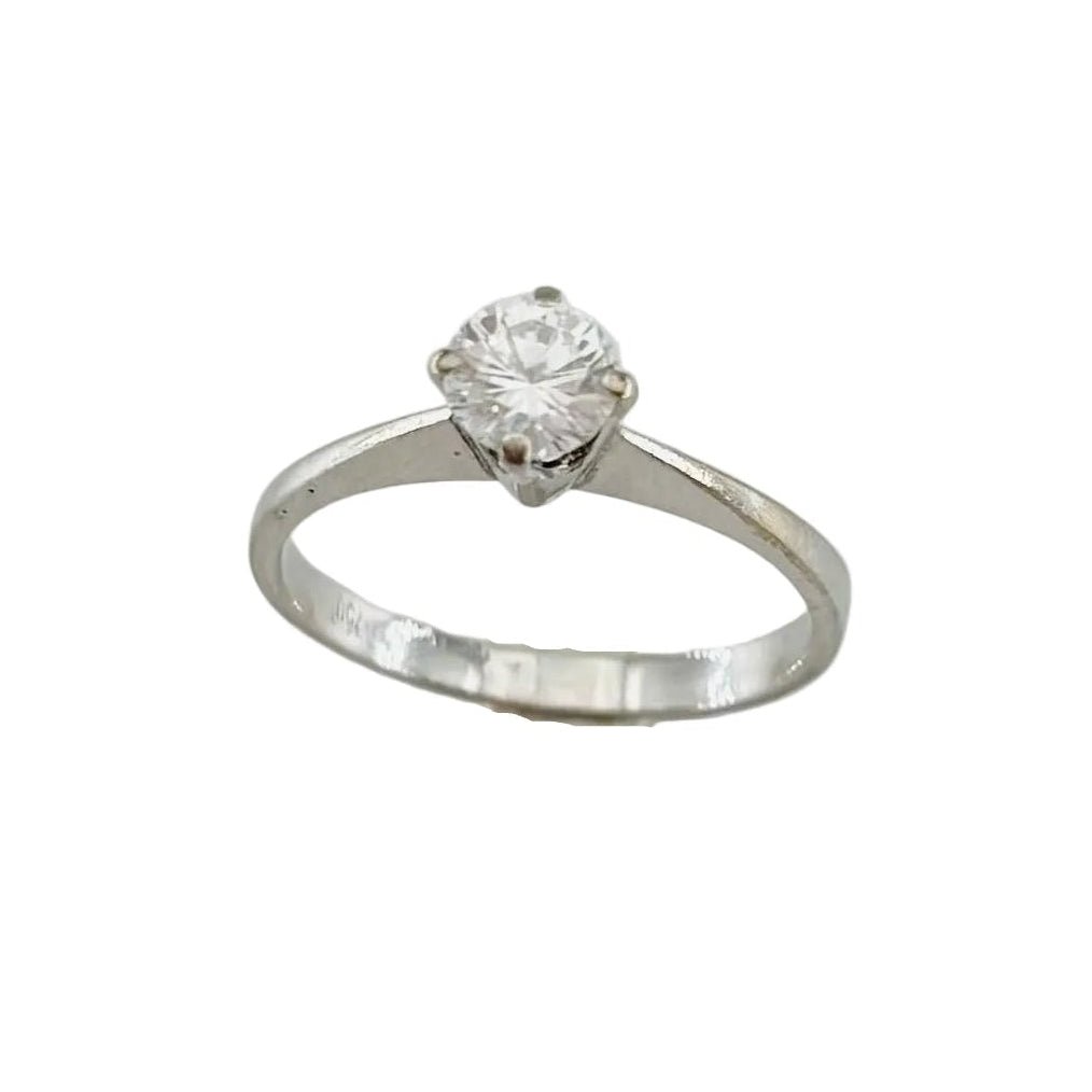 Bague Solitaire en or blanc et diamant - Castafiore