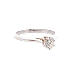 Bague Solitaire en or blanc et diamant - Castafiore