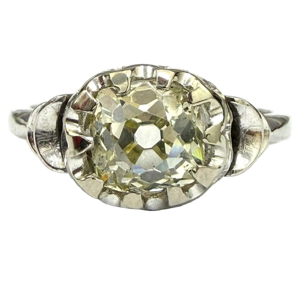 Bague Solitaire en or blanc et diamant - Castafiore