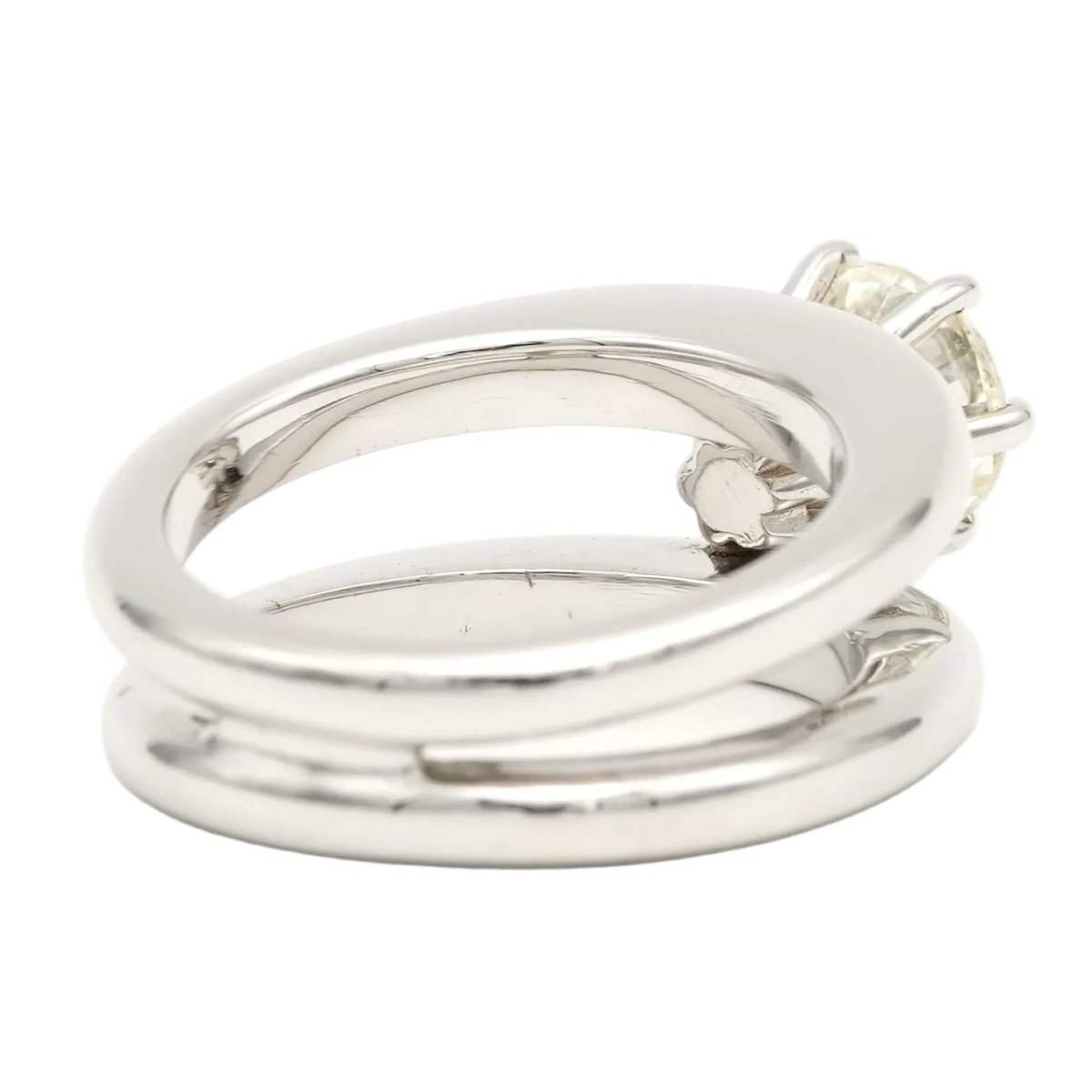 Bague Solitaire en or blanc et diamant - Castafiore