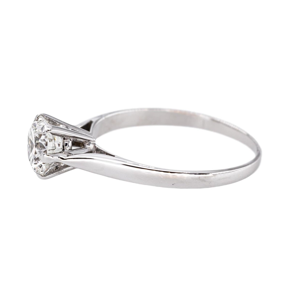 Bague Solitaire en or blanc et diamant - Castafiore