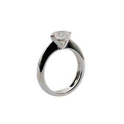 Bague Solitaire en or blanc et diamant - Castafiore