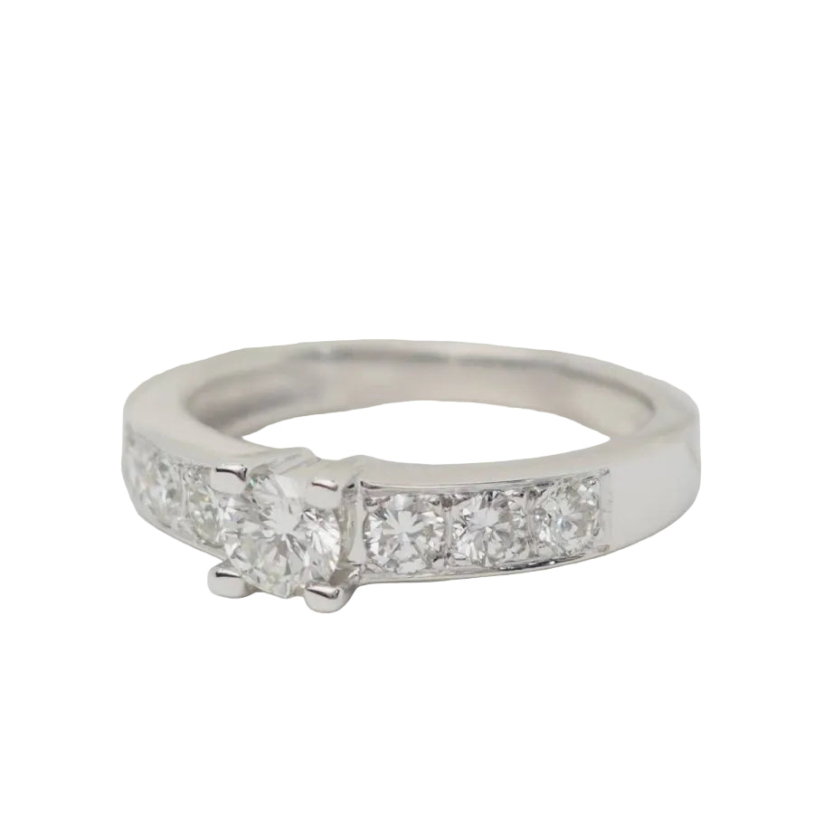 Bague solitaire en or blanc et diamant de 0,28 ct - Castafiore