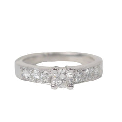 Bague solitaire en or blanc et diamant de 0,28 ct - Castafiore