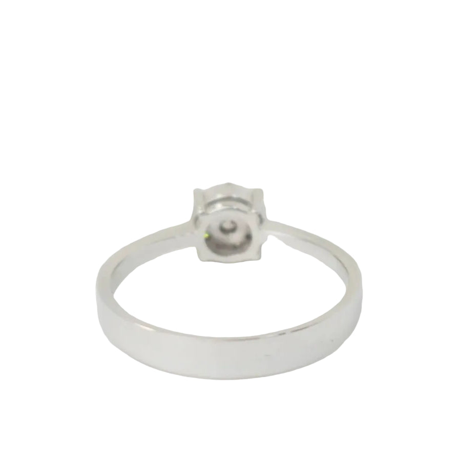 Bague solitaire en or blanc et diamants 0.16ct - Castafiore