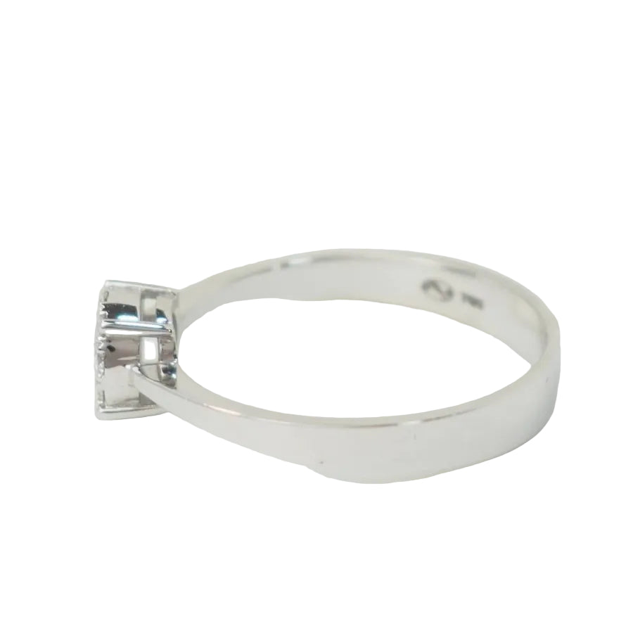 Bague solitaire en or blanc et diamants 0.16ct - Castafiore
