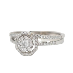 Bague solitaire en or blanc et diamants 0.66ct - Castafiore