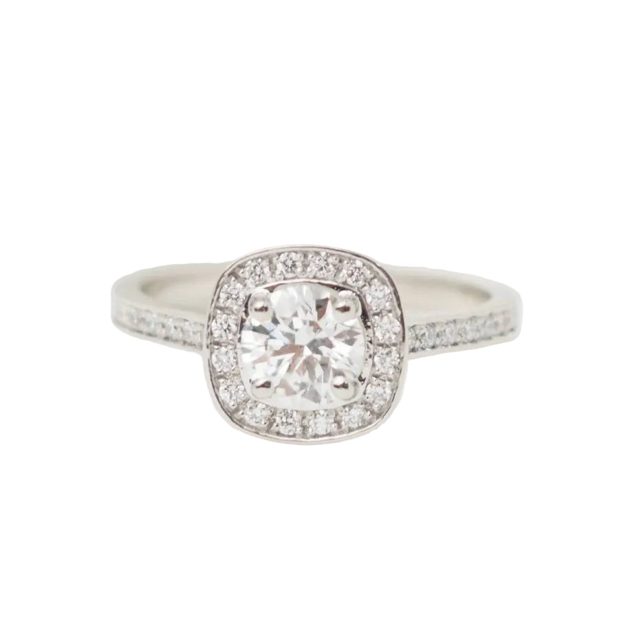 Bague solitaire en or blanc et diamants 0.68ct - Castafiore