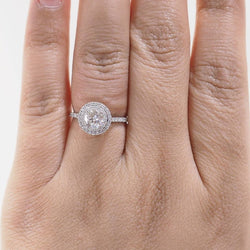 Bague solitaire en or blanc et diamants 0.72ct - Castafiore