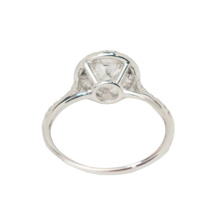 Bague solitaire en or blanc et diamants 0.72ct - Castafiore