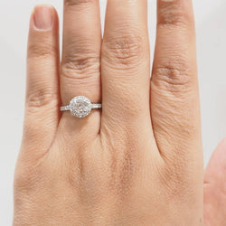 Bague solitaire en or blanc et diamants 0.82ct - Castafiore