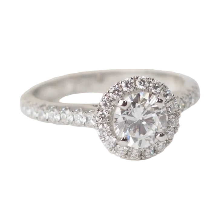 Bague solitaire en or blanc et diamants 0.82ct - Castafiore