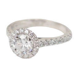 Bague solitaire en or blanc et diamants 0.82ct - Castafiore
