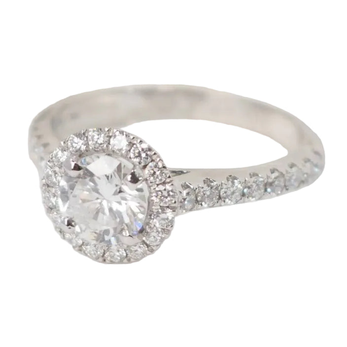 Bague solitaire en or blanc et diamants 0.82ct - Castafiore