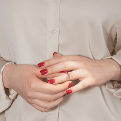 Bague Solitaire en or blanc et diamants - Castafiore