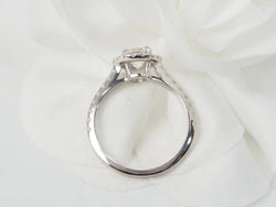 Bague Solitaire en or blanc et diamants - Castafiore