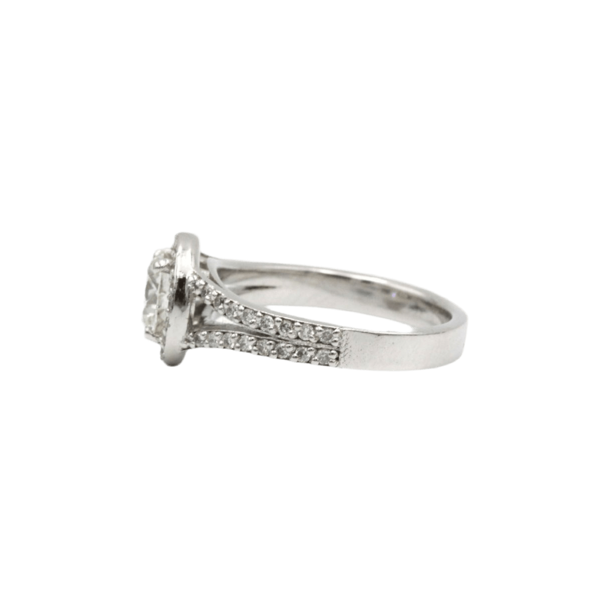 Bague Solitaire en or blanc et diamants - Castafiore