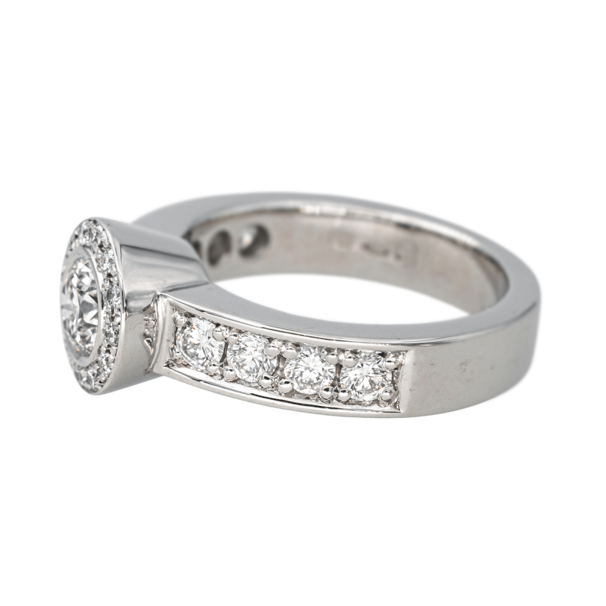 Bague Solitaire en or blanc et diamants - Castafiore