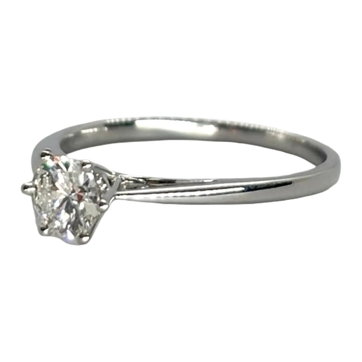 Bague Solitaire en or blanc et diamants - Castafiore