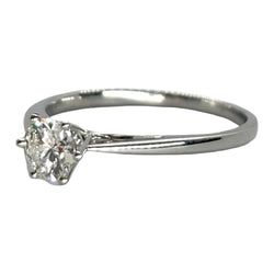 Bague Solitaire en or blanc et diamants - Castafiore