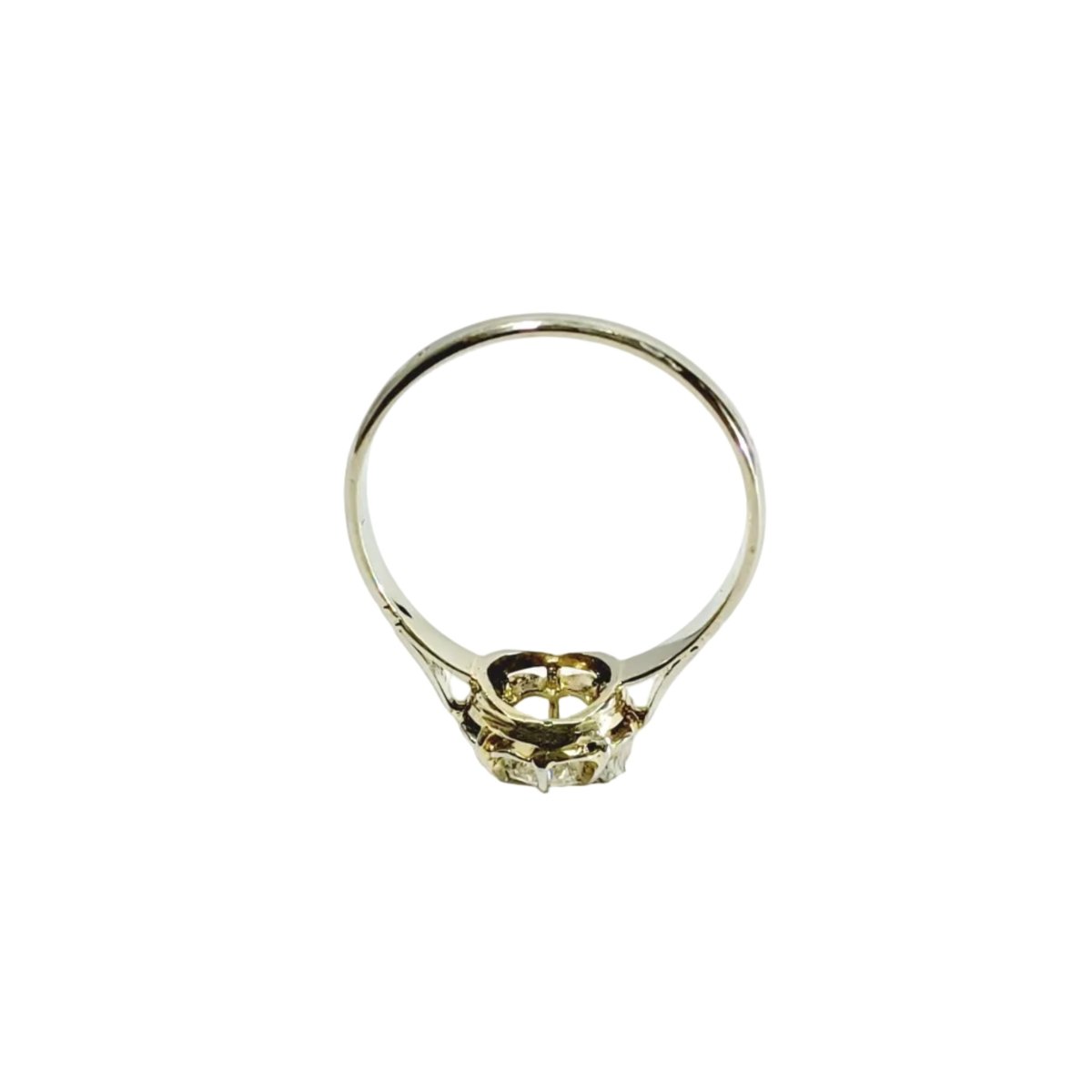 Bague Solitaire en or blanc et diamants - Castafiore