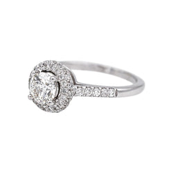 Bague Solitaire en or blanc et diamants - Castafiore