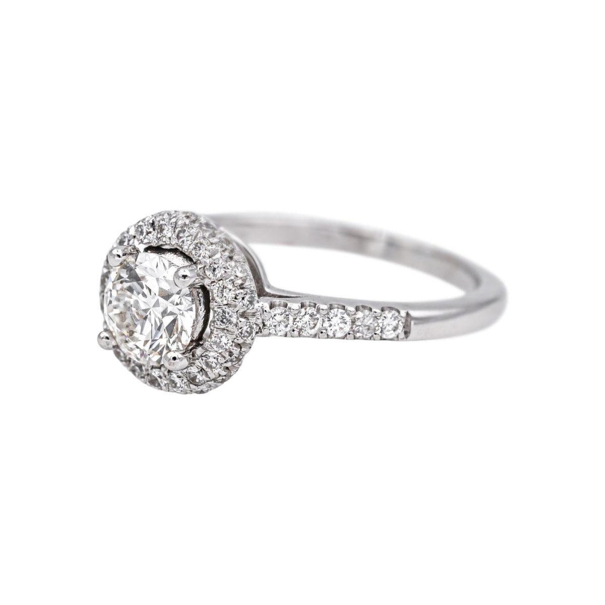 Bague Solitaire en or blanc et diamants - Castafiore