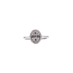 Bague Solitaire en or blanc et diamants - Castafiore