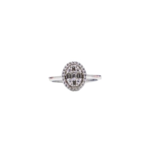 Bague Solitaire en or blanc et diamants - Castafiore
