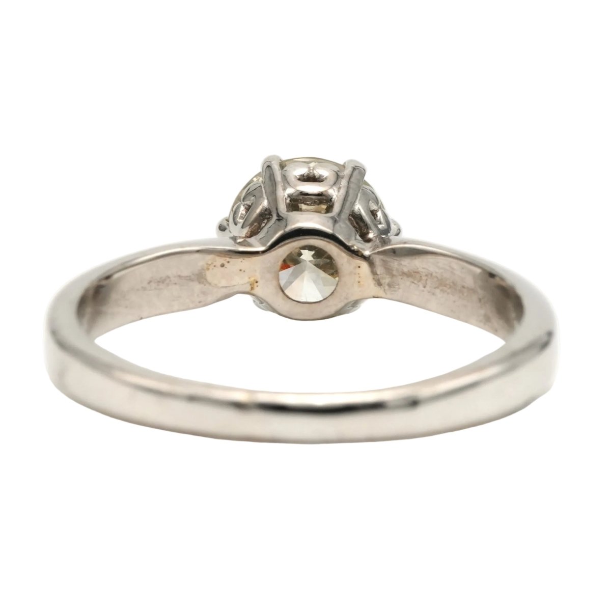 Bague Solitaire en or blanc et diamants - Castafiore