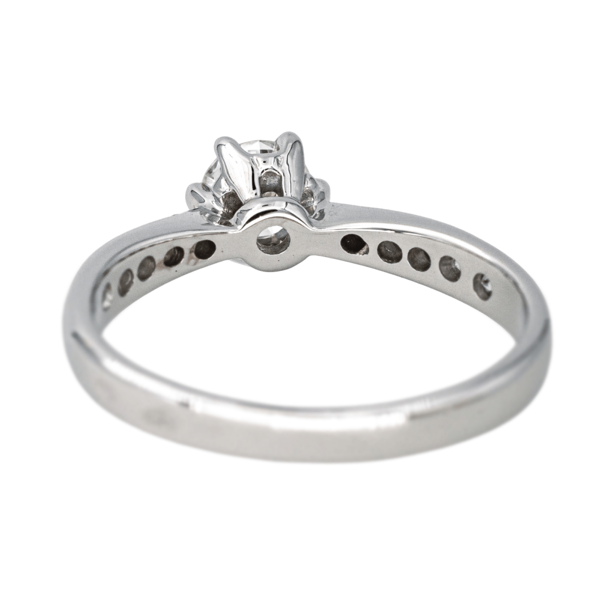 Bague Solitaire en or blanc et diamants - Castafiore
