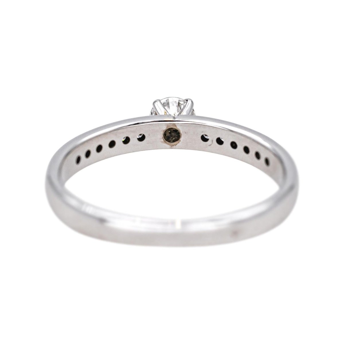 Bague Solitaire en or blanc et diamants - Castafiore