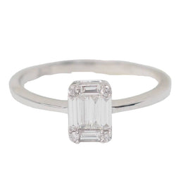 Bague Solitaire en or blanc et diamants - Castafiore