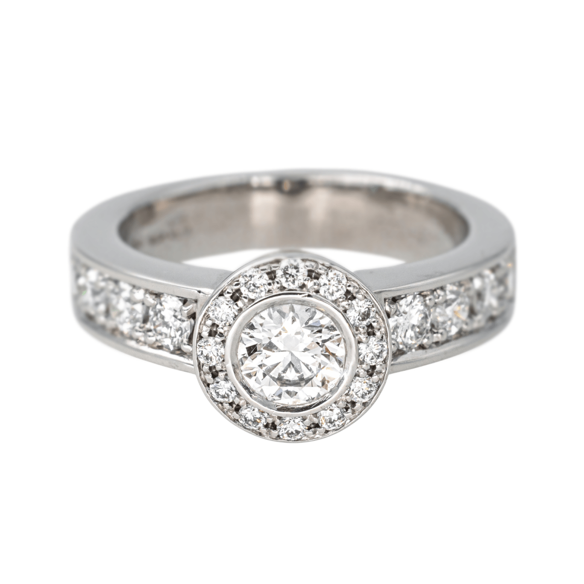 Bague Solitaire en or blanc et diamants - Castafiore