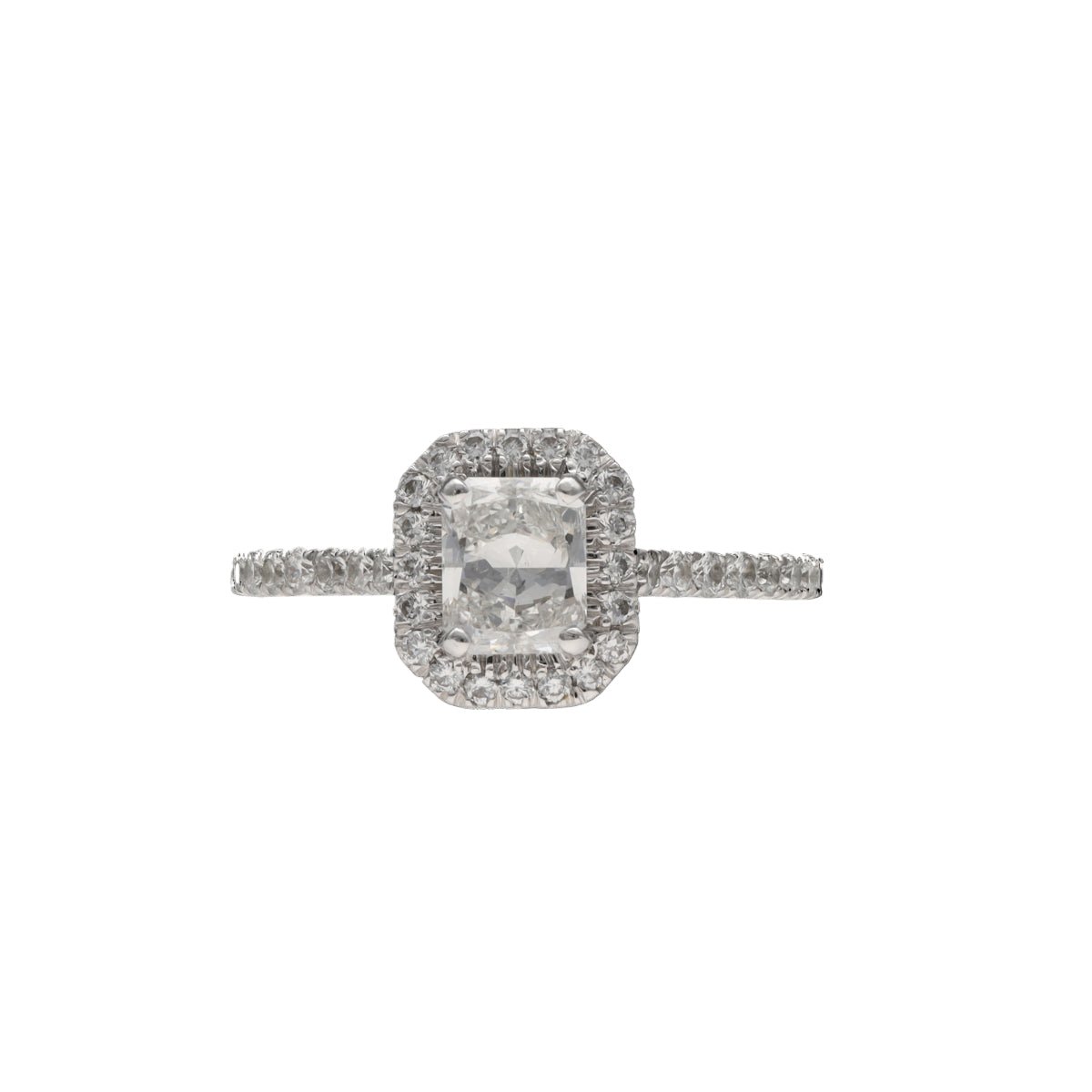 Bague Solitaire en or blanc et diamants - Castafiore