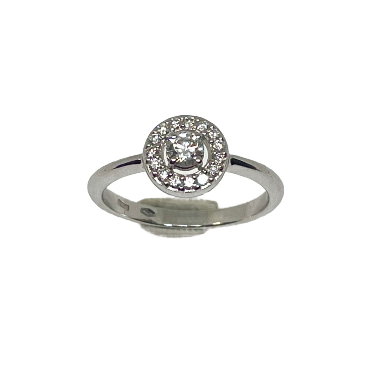 Bague Solitaire en or blanc et diamants - Castafiore