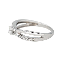Bague Solitaire en or blanc et diamants - Castafiore