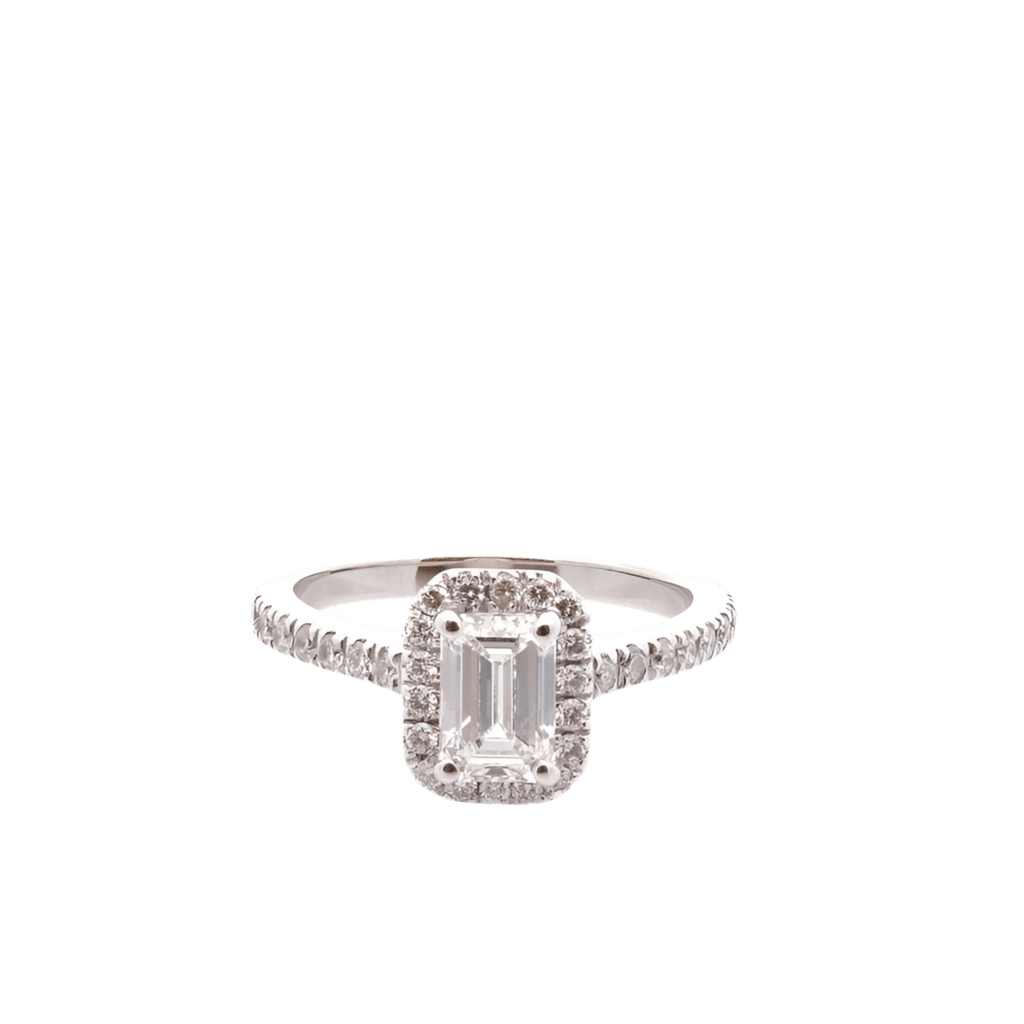 Bague Solitaire en or blanc et diamants - Castafiore