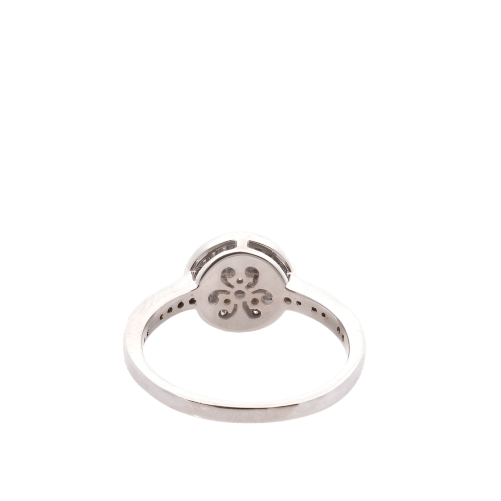 Bague Solitaire en or blanc et diamants - Castafiore