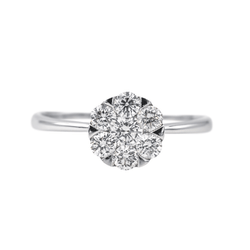 Bague Solitaire en or blanc et diamants - Castafiore