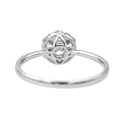 Bague Solitaire en or blanc et diamants - Castafiore