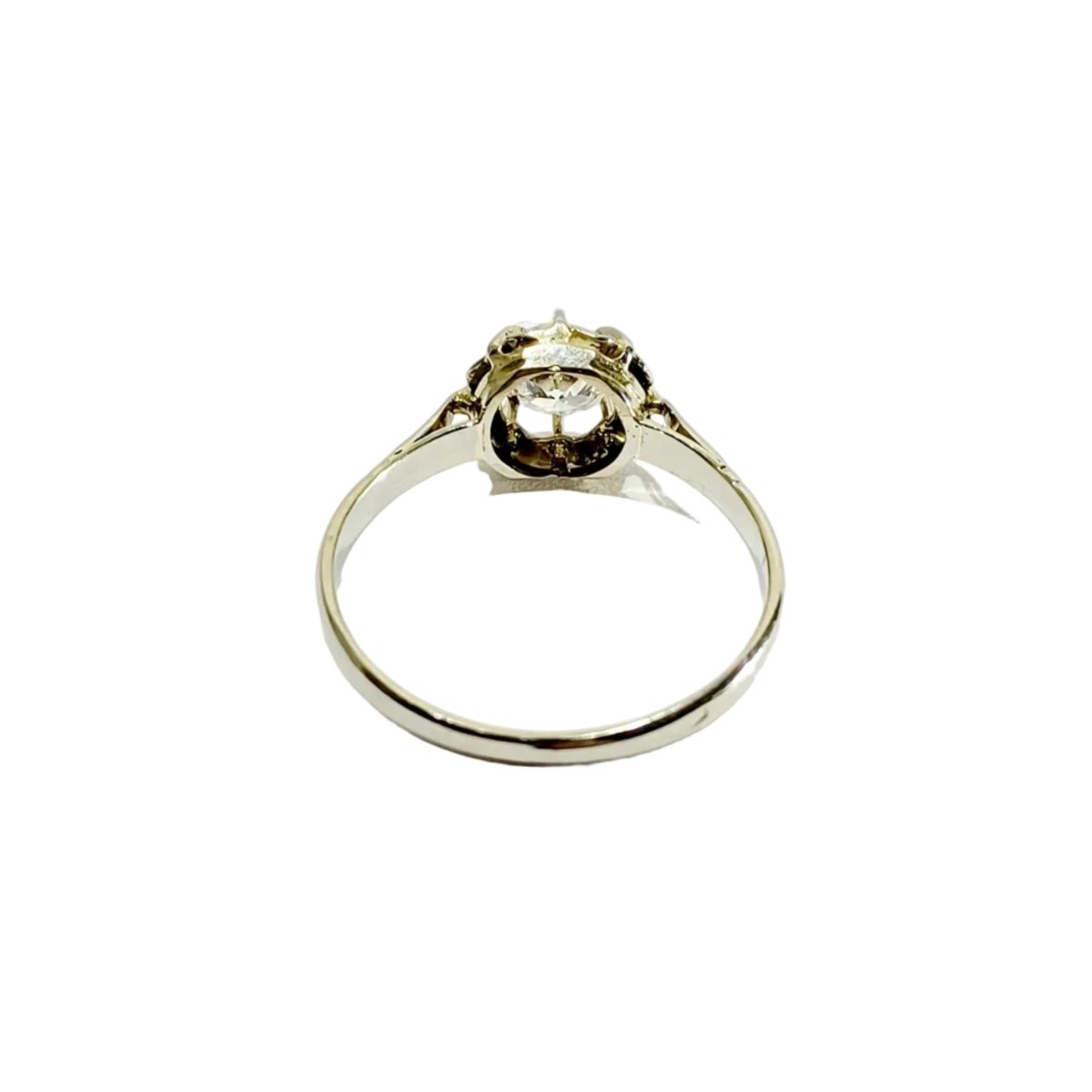 Bague Solitaire en or blanc et diamants - Castafiore