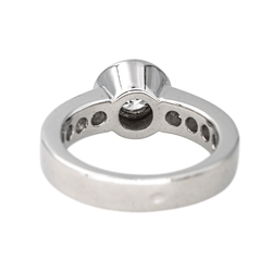 Bague Solitaire en or blanc et diamants - Castafiore