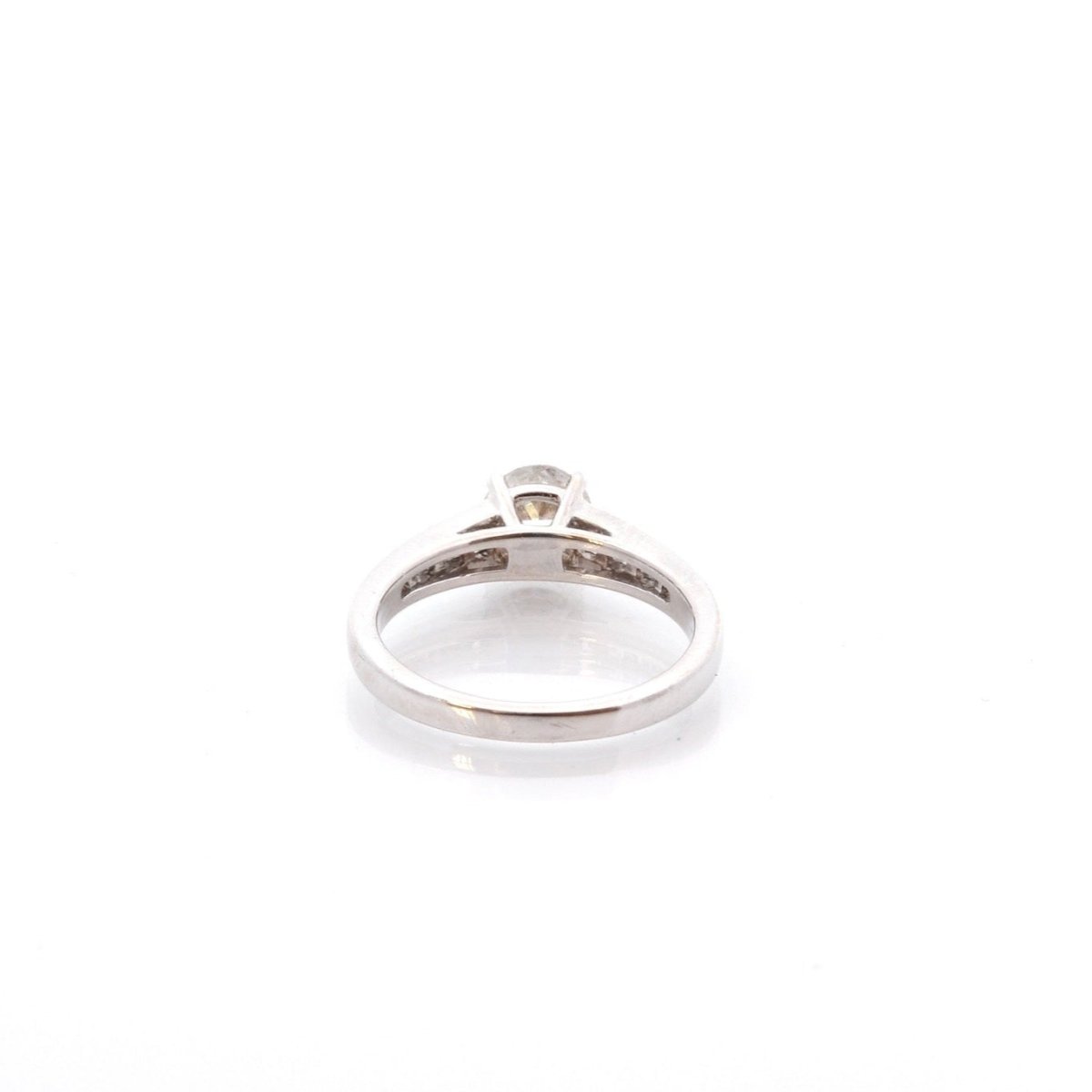 Bague Solitaire en or blanc et diamants - Castafiore